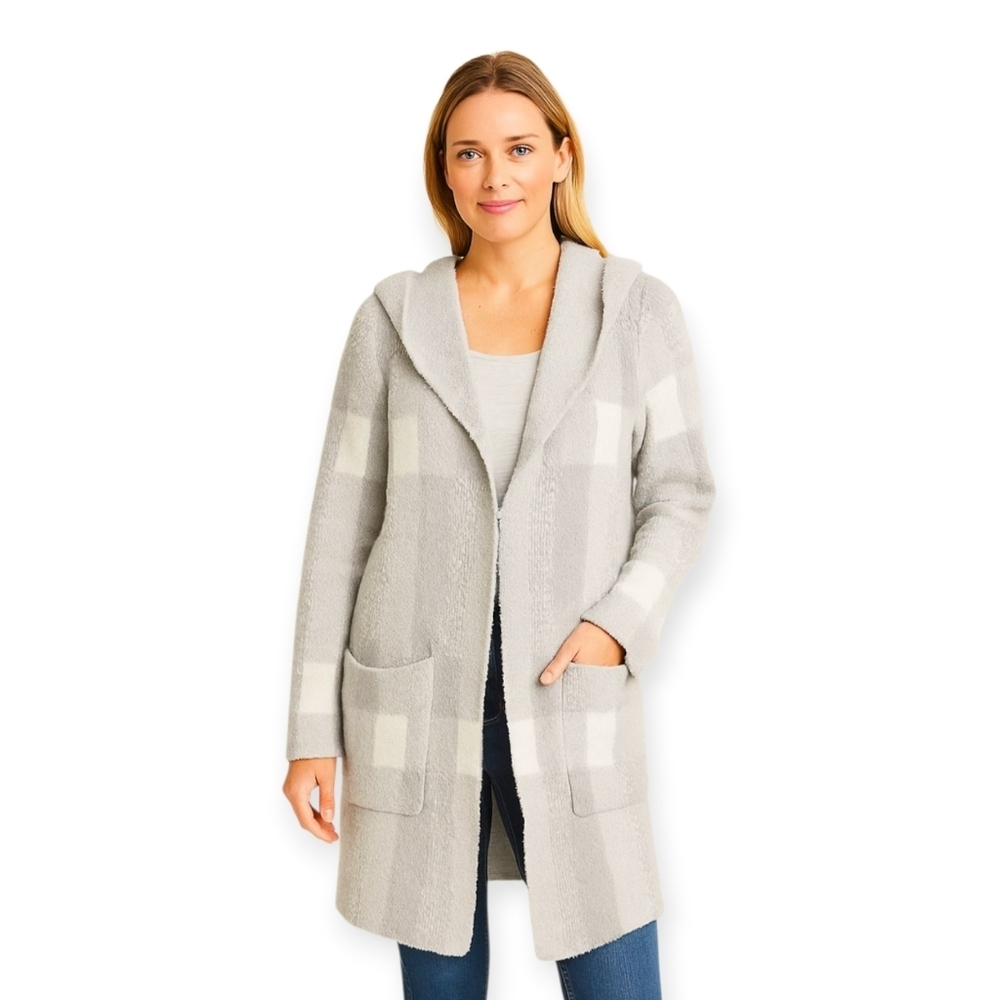 Soft Surroundings Grand Teton Wool Blend Hoodie Sweater Oversized